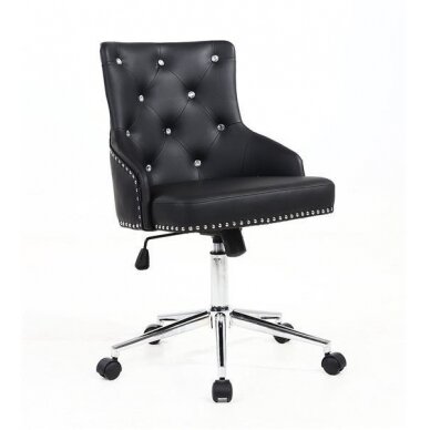 Beauty salons and beauticians stool HR654CK, black eco-leather