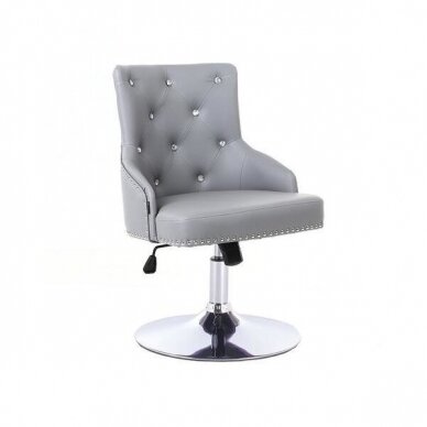 Beauty salons and beauticians stool HR654CN, gray eco-leather