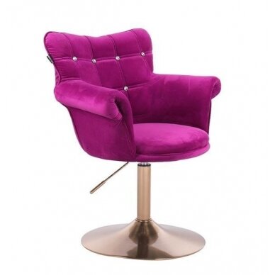 Beauty salons and beauticians stool HR804CN, fuchsia velour