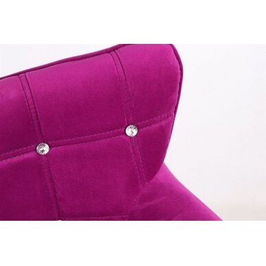 Beauty salons and beauticians stool HR804CN, fuchsia velour 2