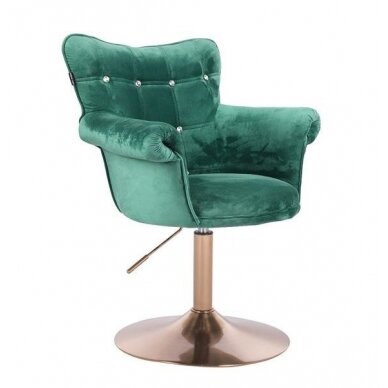 Beauty salons and beauticians stool HR804CN, green velour