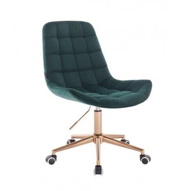 Professional beauty salons and beauticians stool HR590K, green velor