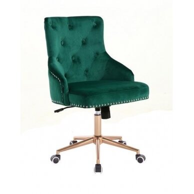 Beauty salons and beauticians stool HR654K, green velour