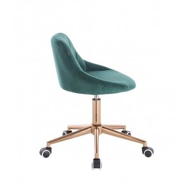 Professional beauty salons and beauticians stool HR1054K, green velor 2