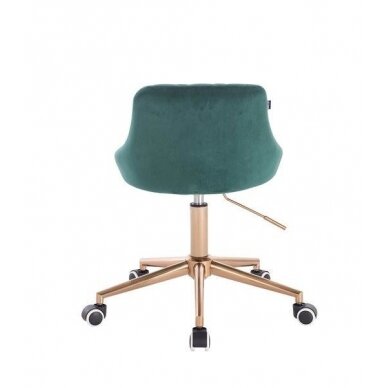 Professional beauty salons and beauticians stool HR1054K, green velor 3