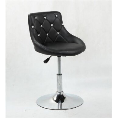 Professional beautycan chair for beauticians HC931N, black eco-leather