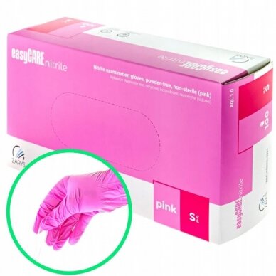 EASYCARE vienkartinės nitrilinės pirštinės PINK 2