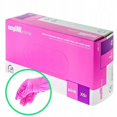 EASYCARE vienkartinės nitrilinės pirštinės PINK 1