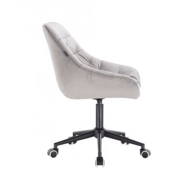 Beauty salon chair with wheels HR825K, gray velor 2