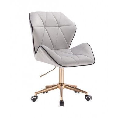 Professional master chair with castors HR212K, gray velor