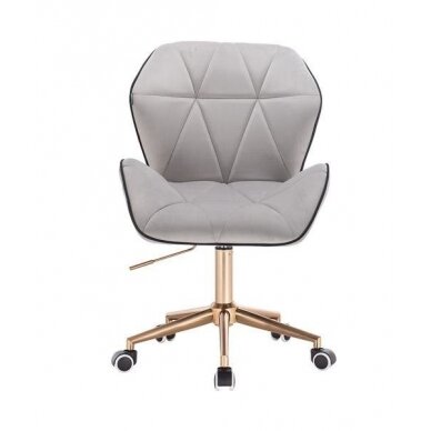 Professional master chair with castors HR212K, gray velor 1