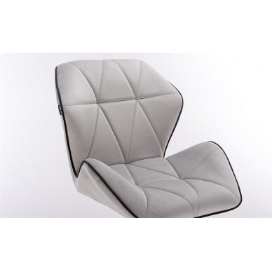 Master's chair with stable base HR212CROSS, gray velor 1