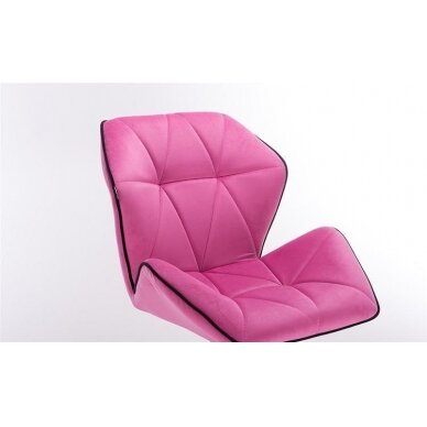 Master's chair with a stable base HR212, pink velor 1