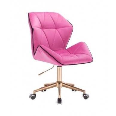 Professional master chair with wheels HR212K, pink velor