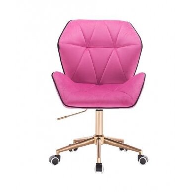 Professional master chair with wheels HR212K, pink velor 1