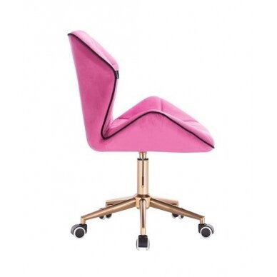 Professional master chair with wheels HR212K, pink velor 2