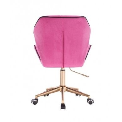 Professional master chair with wheels HR212K, pink velor 3