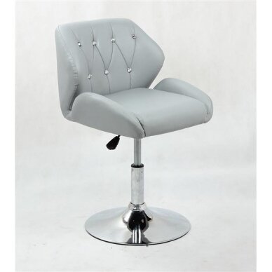 Master chair with stable base HC949N, gray eco-leather