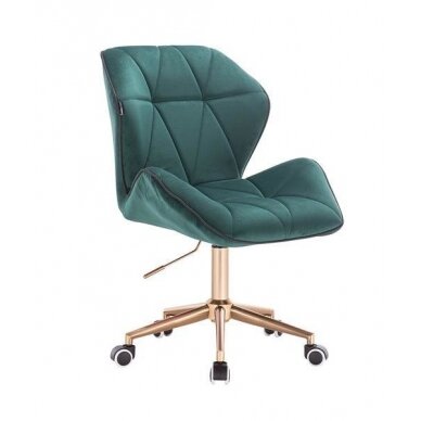 Professional master chair with wheels HR212K, green velor 1