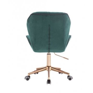 Professional master chair with wheels HR212K, green velor 4