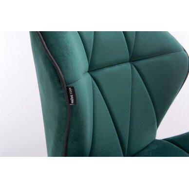 Professional master chair with wheels HR212K, green velor 5