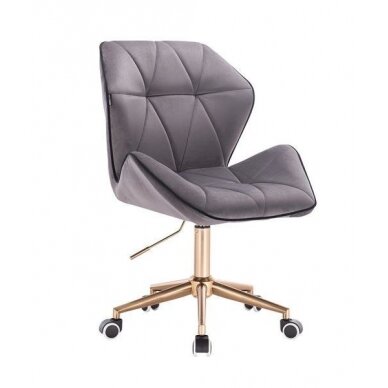 Professional master chair with castors HR212K, graphite velor