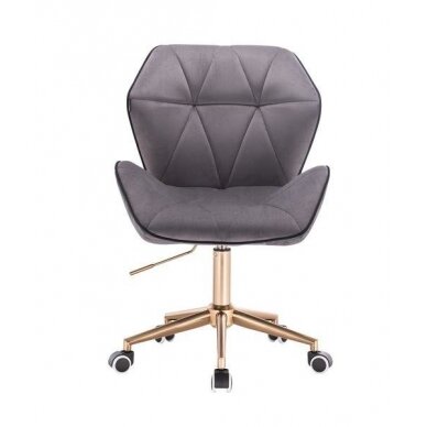 Professional master chair with castors HR212K, graphite velor 1