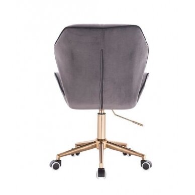 Professional master chair with castors HR212K, graphite velor 3