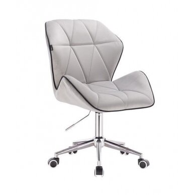 Professional master chair with castors HR212K, gray velor