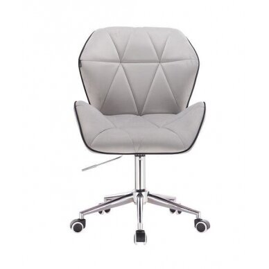 Professional master chair with castors HR212K, gray velor 1