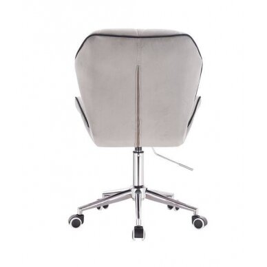 Professional master chair with castors HR212K, gray velor 3