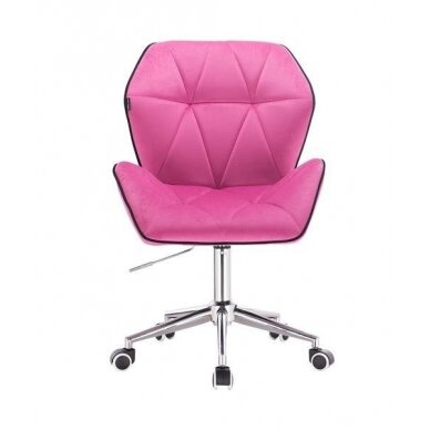 Professional master chair with wheels HR212K, pink velor 1