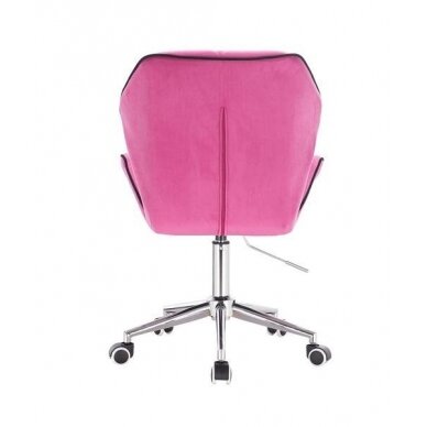 Professional master chair with wheels HR212K, pink velor 3