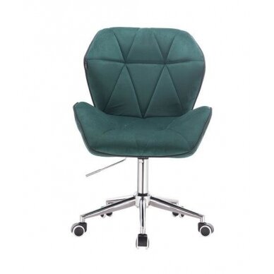 Professional master chair with wheels HR212K, green velor 1