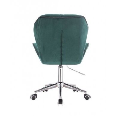 Professional master chair with wheels HR212K, green velor 3