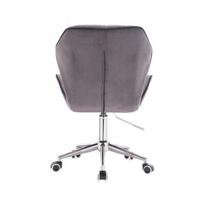 Professional master chair with castors HR212K, graphite velor 3