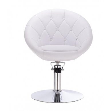 Beauty salons and beauticians stool HC8516H, white eco-leather 1