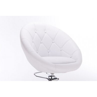 Beauty salons and beauticians stool HC8516H, white eco-leather 3