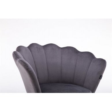 Beauty salon lounge chair REY, graphite velor 5