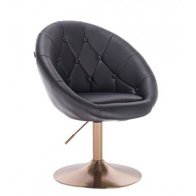 Beauty salons and beauticians stool HC8516, black eco-leather