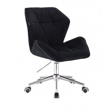 Professional master chair with wheels HR212K, black velor