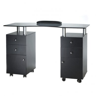 Professional manicure table BD-3453, black color