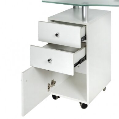 Professional manicure table with dust extractor BD-3453+P, white color 4