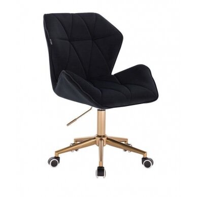 Professional master chair with wheels HR212K, black velor