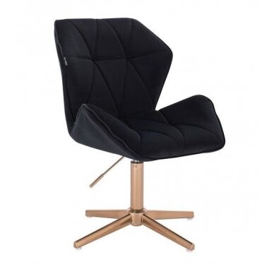 Master's chair with stable base HR212CROSS, black velor