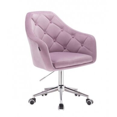 Professional beauty salons and beauticians stool HR831K, lilac velor