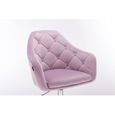 Professional beauty salons and beauticians stool HR831K, lilac velor 1