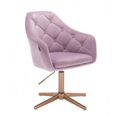 Beauty salons and beauticians stool HR831CROSS, lilac velor