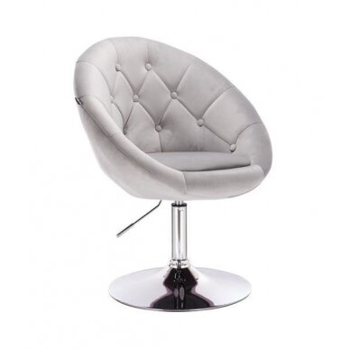 Beauty salons and beauticians stool HR8516, gray velour