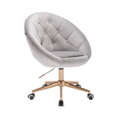 Beauty salons and beauticians stool HR8516K, gray velour